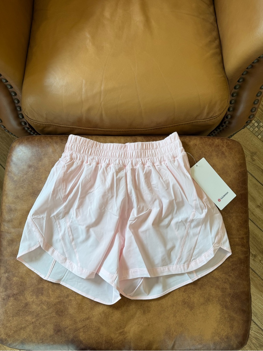 NWT Lululemon Track That High-Rise Lined Short 5" Sz 10 Pink Pearl